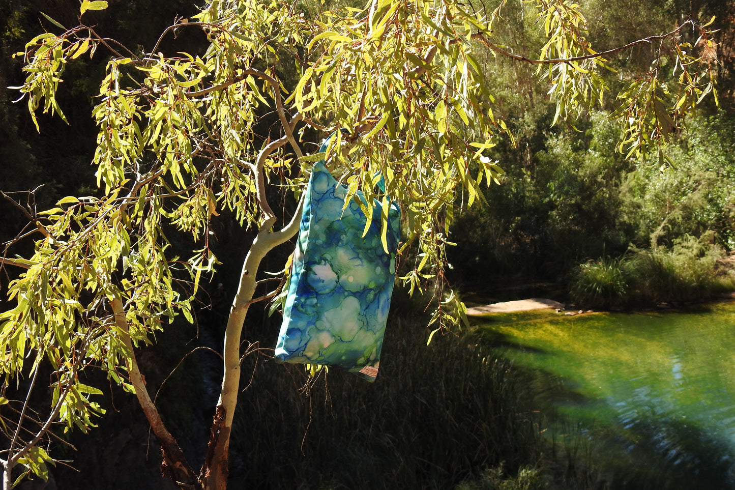 Watercolour Blue beach pillow